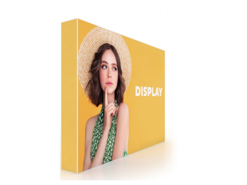 SEG pop-up display wall with silicone edge fabric graphic